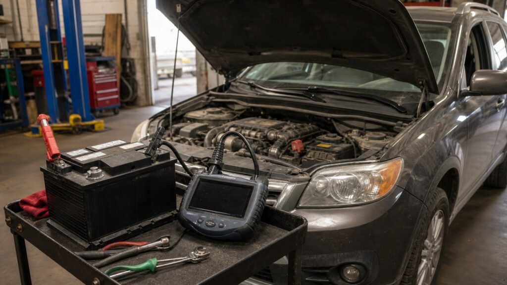 start-stop batteries shopping setup for high-mileage vehicle repairs with practical vehicle-focused details