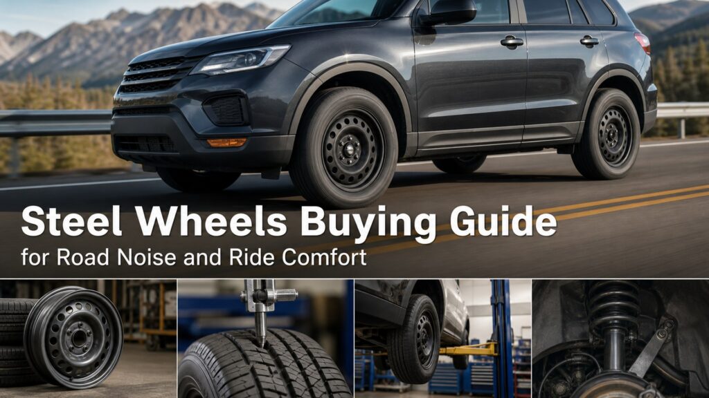 steel wheels shopping setup for road noise and ride comfort with practical vehicle-focused details
