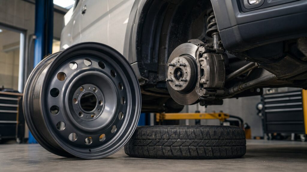 steel wheels shopping setup for vehicle fitment and load ratings with practical vehicle-focused details