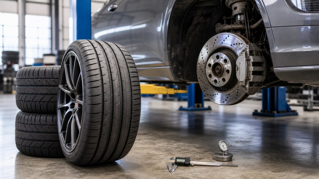 summer performance tires shopping setup for vehicle fitment and load ratings with practical vehicle-focused details