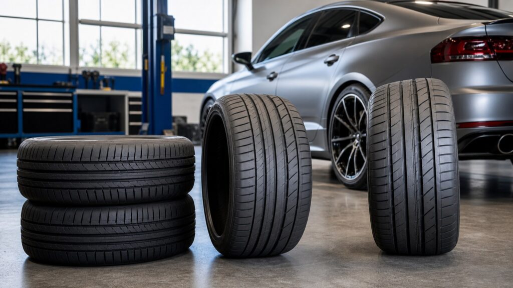 summer performance tires shopping setup for overall selection with practical vehicle-focused details