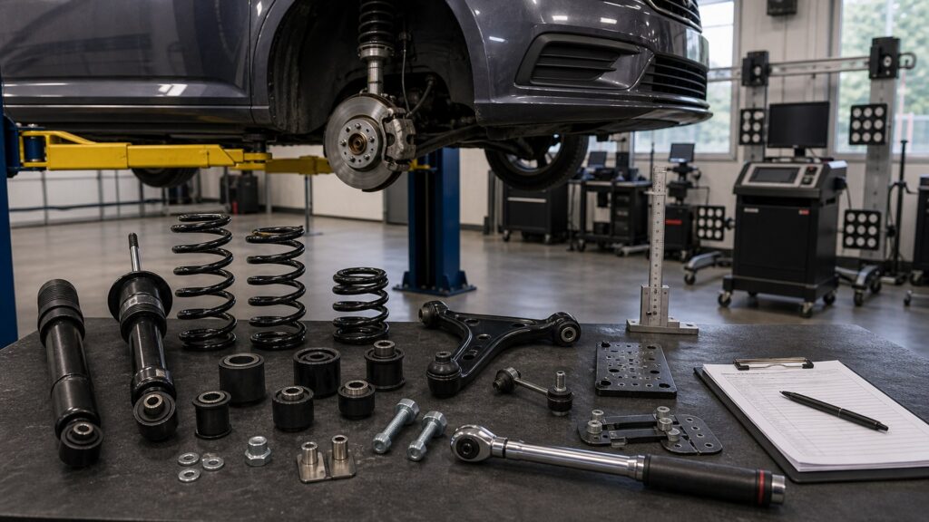 suspension upgrades shopping setup for emissions and inspection planning with practical vehicle-focused details