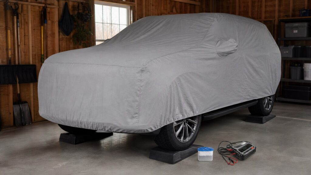 suv covers shopping setup for seasonal vehicle storage with practical vehicle-focused details