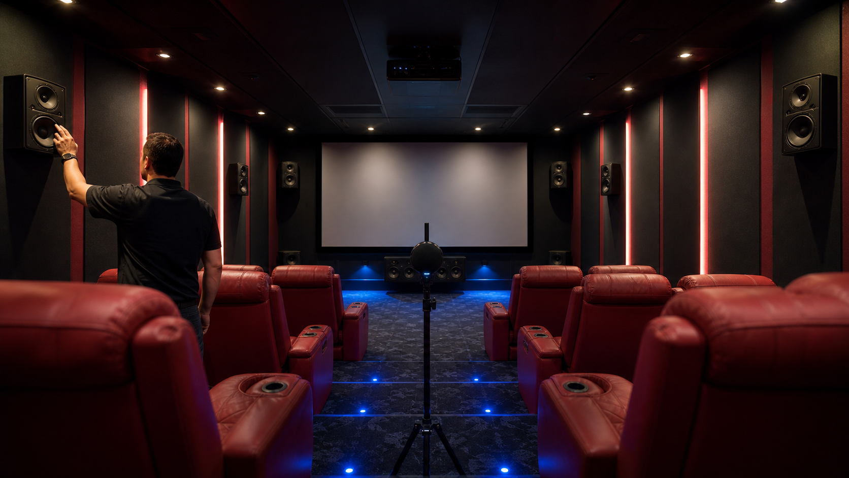 Surround sound system with multiple speakers