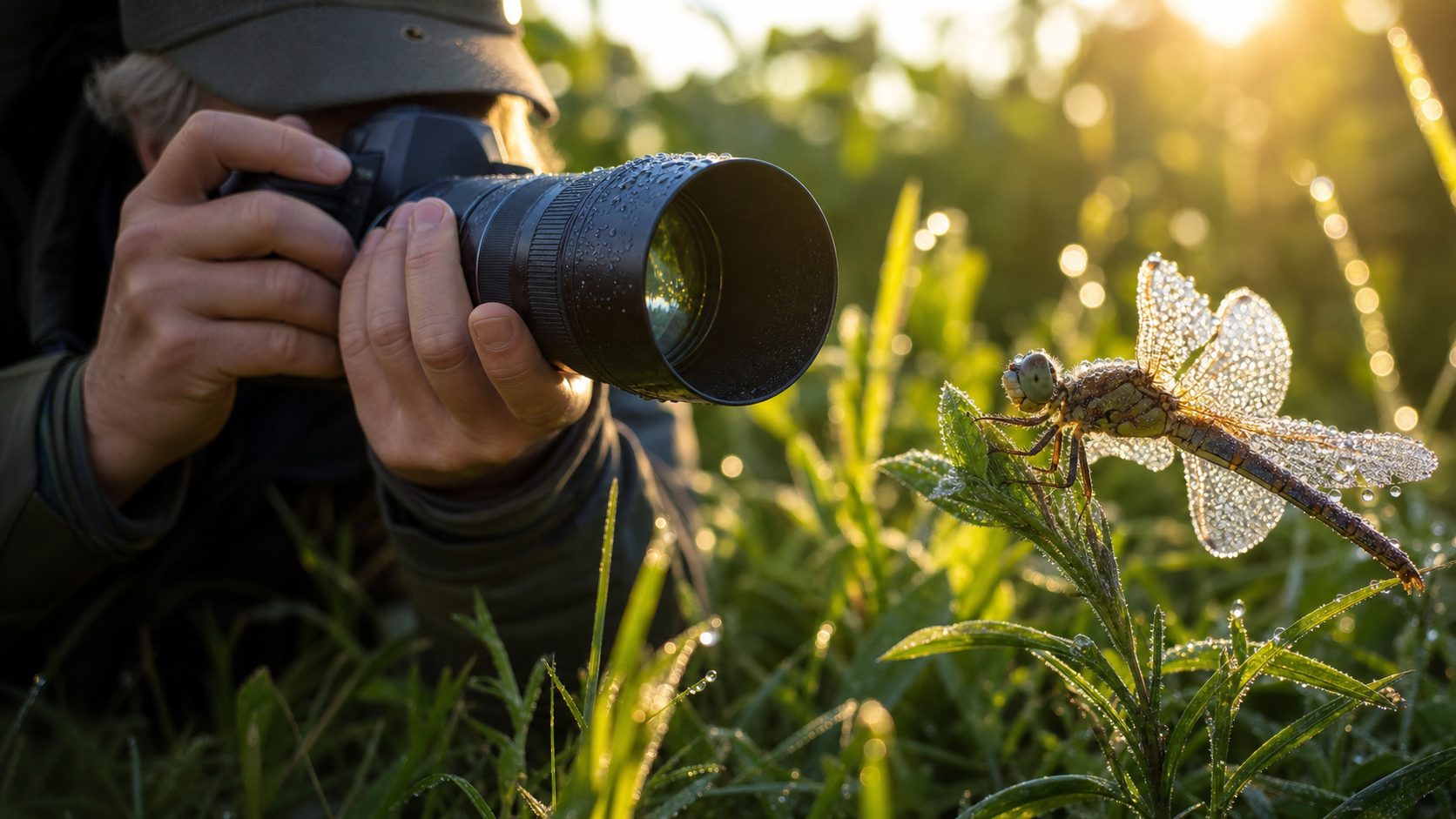 Macro lens capturing detailed close-up photography
