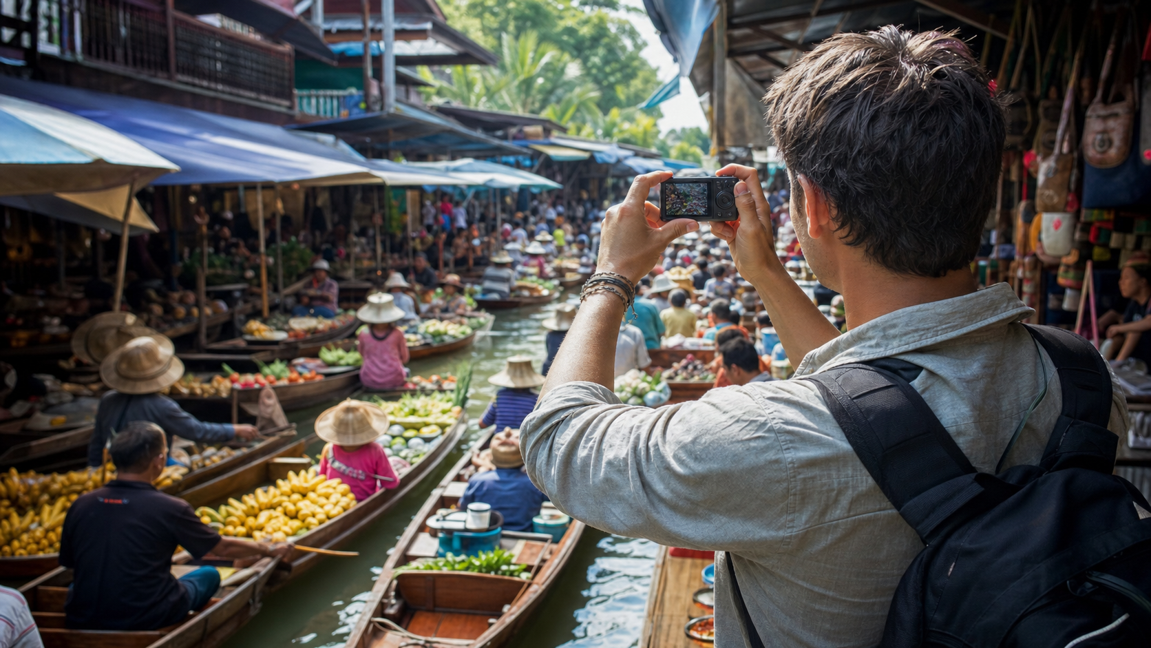 Compact camera representing portable digital photography