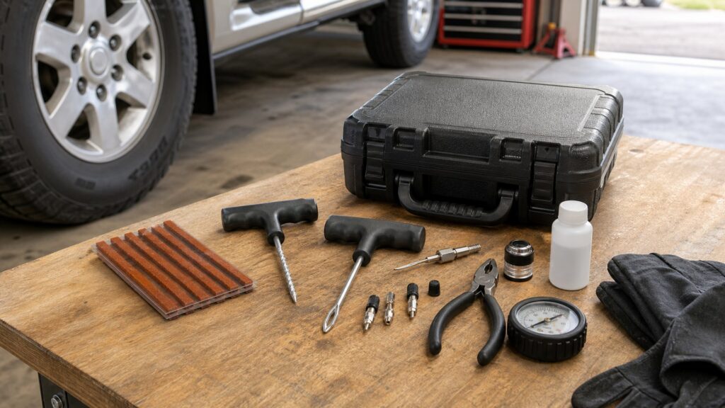 tire plug kits shopping setup for overall selection with practical vehicle-focused details