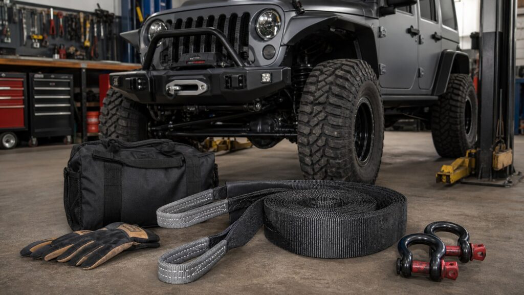 tow straps shopping setup for jeep and truck builds with practical vehicle-focused details
