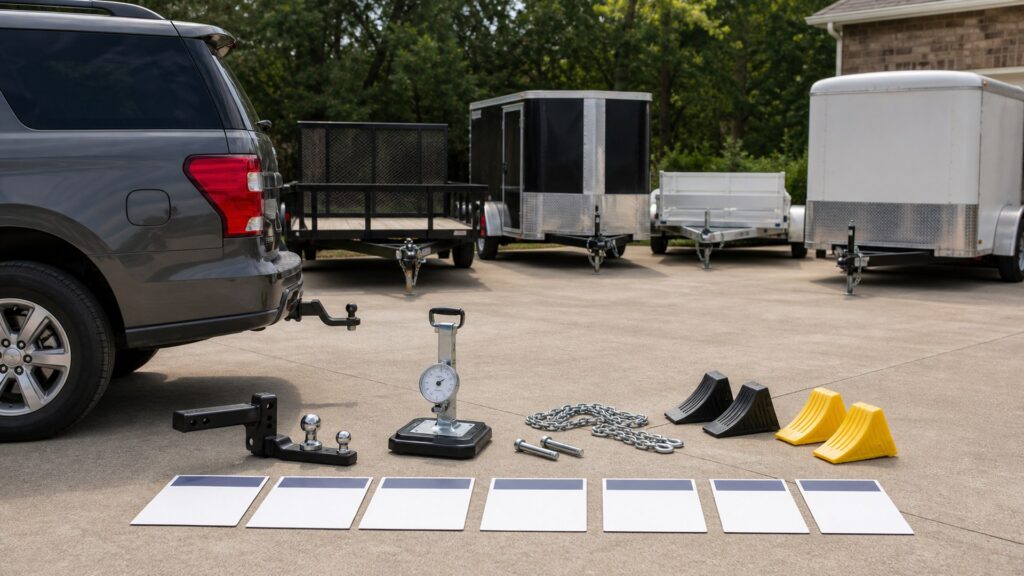 trailer types shopping setup for tow rating compatibility with practical vehicle-focused details