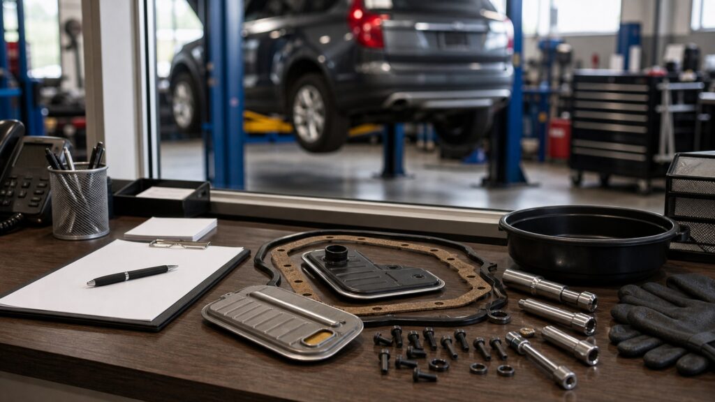 transmission filters shopping setup for repair shop estimate reviews with practical vehicle-focused details