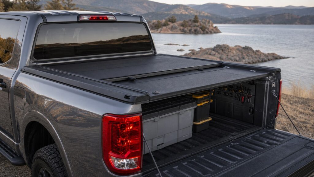 truck bed covers shopping setup for cargo and storage expansion with practical vehicle-focused details