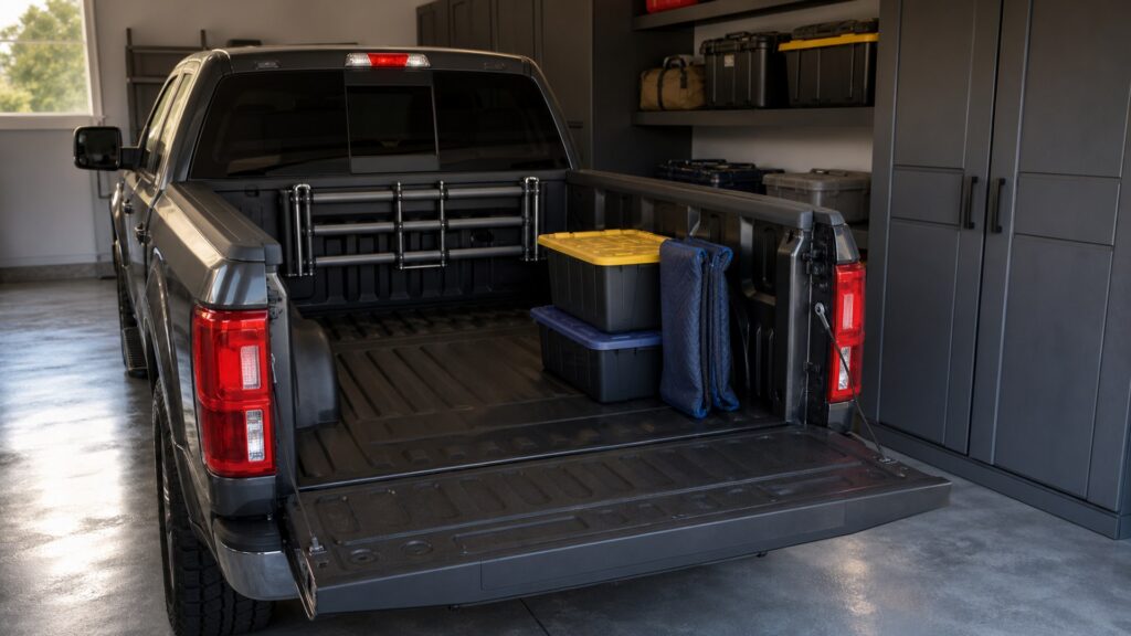 truck bed extenders shopping setup for seasonal vehicle storage with practical vehicle-focused details