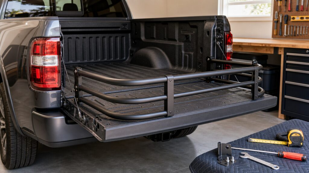truck bed extenders shopping setup for vehicle fitment and mounting with practical vehicle-focused details
