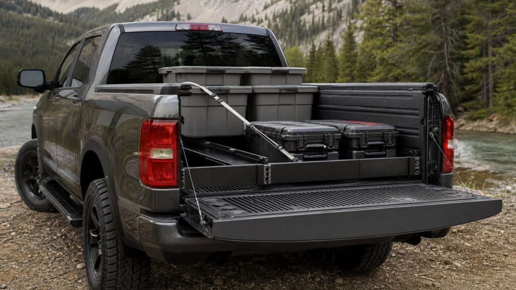 truck bed liners shopping setup for cargo and storage expansion with practical vehicle-focused details