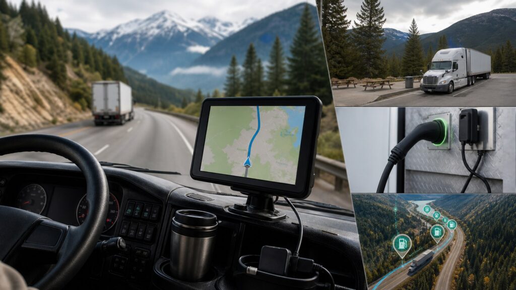 truck gps units shopping setup for road trip technology needs with practical vehicle-focused details