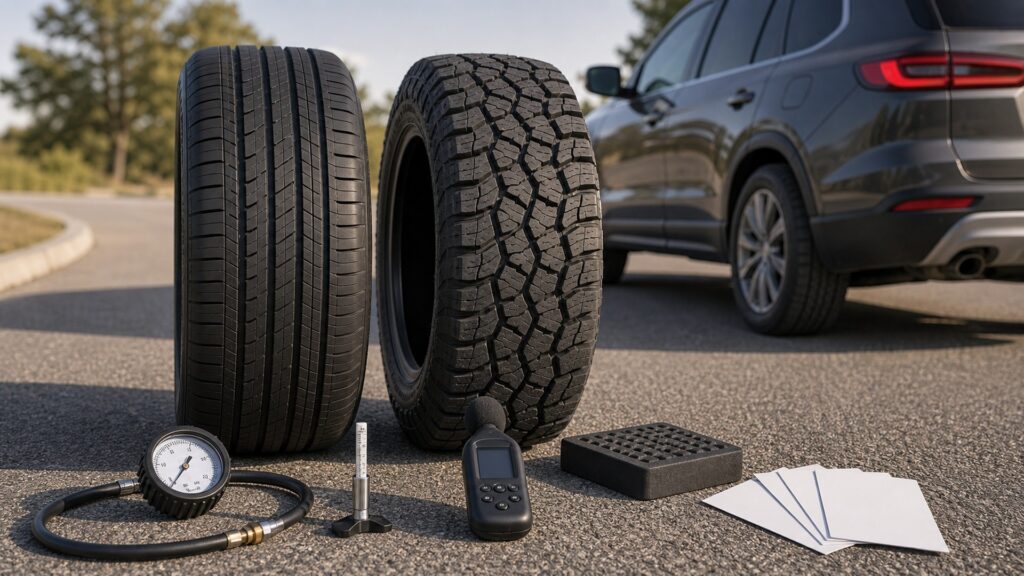 truck & suv tires shopping setup for road noise and ride comfort with practical vehicle-focused details