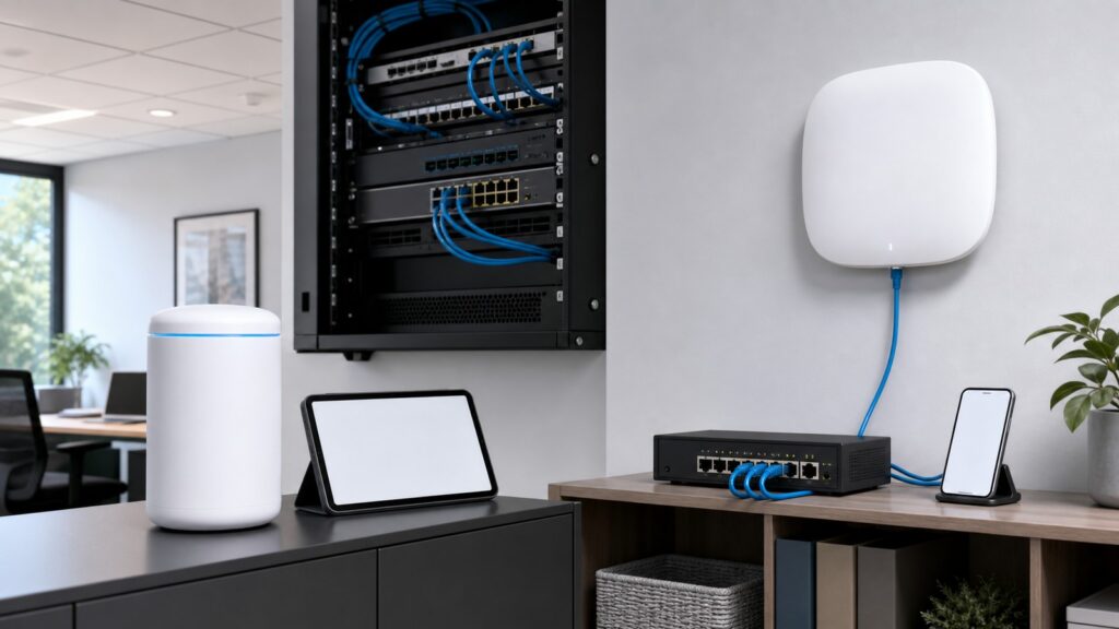 Ubiquiti UniFi U6 Mesh vs Aruba Instant On AP22 business comparison image