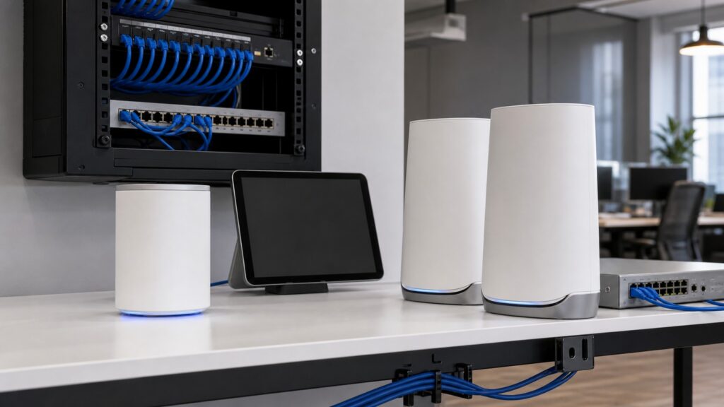 Ubiquiti UniFi U6 Mesh vs Netgear Orbi Pro WiFi 6 SXK80 business comparison image