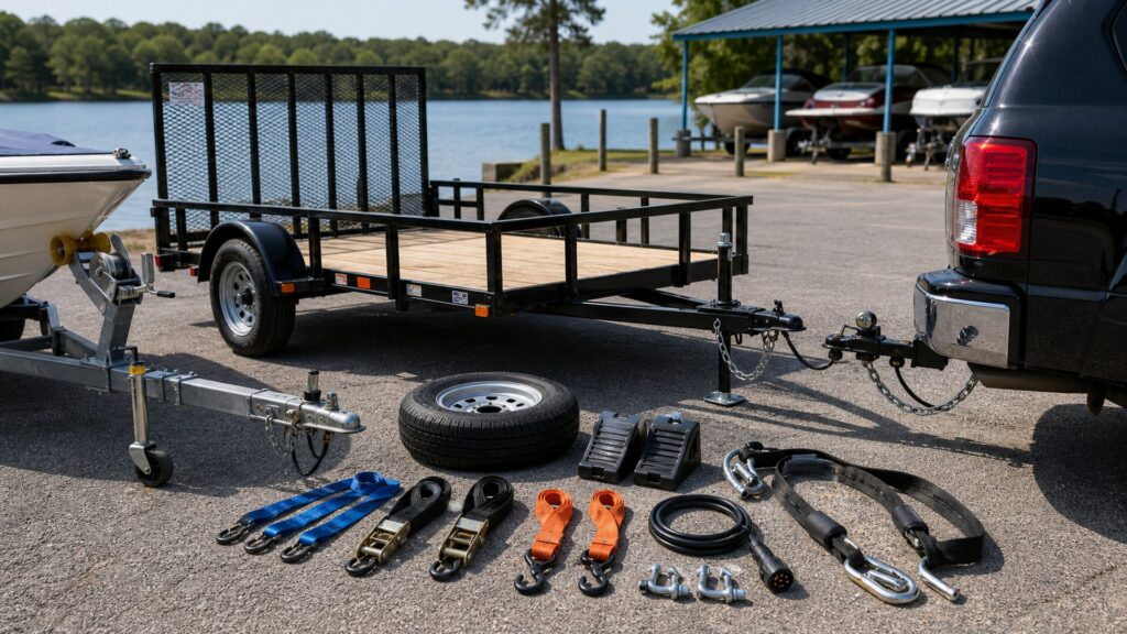 utility trailers shopping setup for rv and boat towing with practical vehicle-focused details