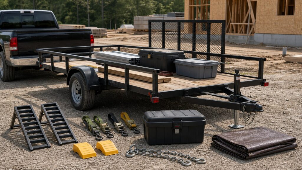 utility trailers shopping setup for work truck hauling needs with practical vehicle-focused details
