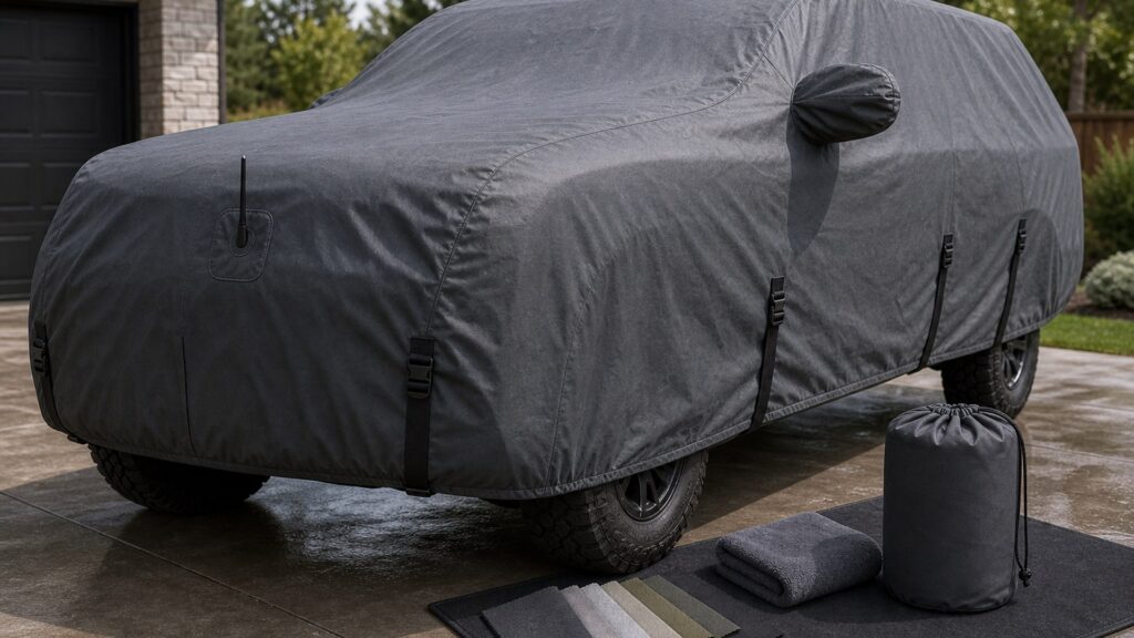 vehicle covers shopping setup for truck and suv utility builds with practical vehicle-focused details