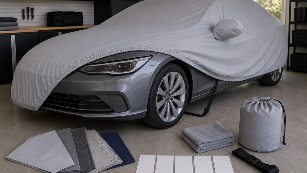 vehicle covers shopping setup for vehicle fitment and mounting with practical vehicle-focused details