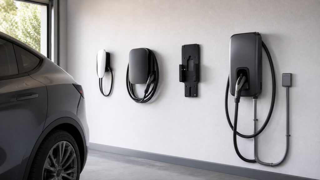 wall mounted ev chargers shopping setup for overall selection with practical vehicle-focused details