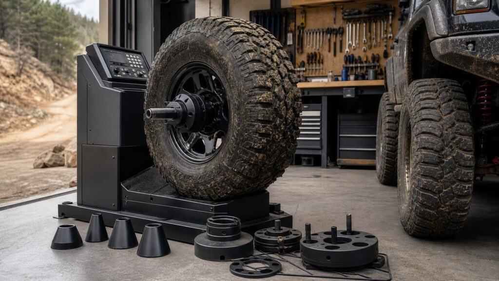 wheel balancing tools shopping setup for off-road terrain needs with practical vehicle-focused details