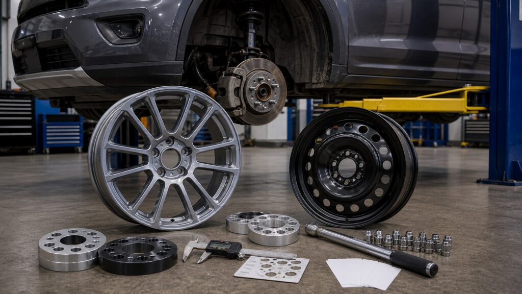 wheels & rims shopping setup for vehicle fitment and load ratings with practical vehicle-focused details
