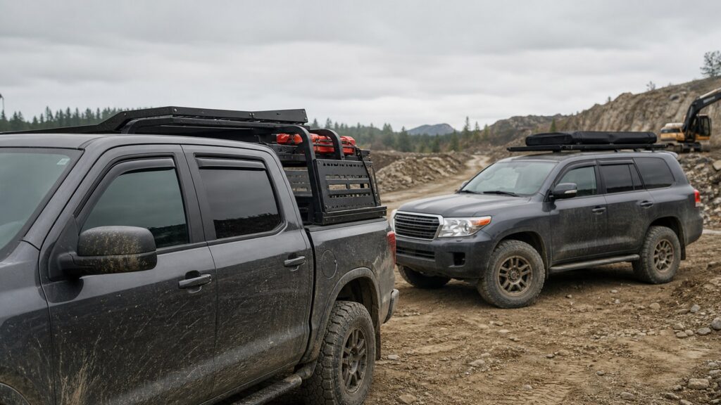window deflectors shopping setup for truck and suv utility builds with practical vehicle-focused details