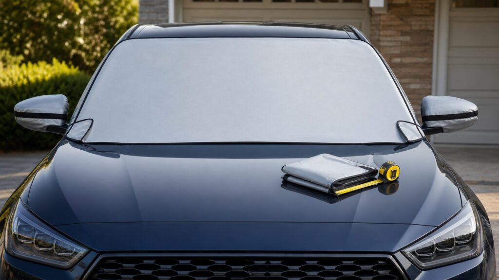 windshield covers shopping setup for vehicle fitment and mounting with practical vehicle-focused details
