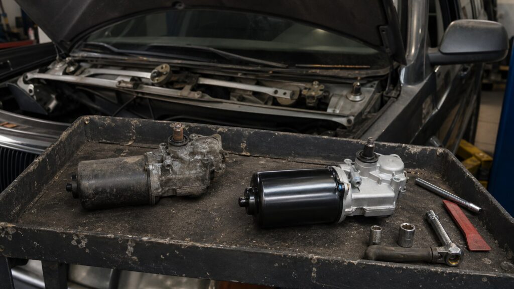 wiper motors shopping setup for high-mileage vehicle repairs with practical vehicle-focused details