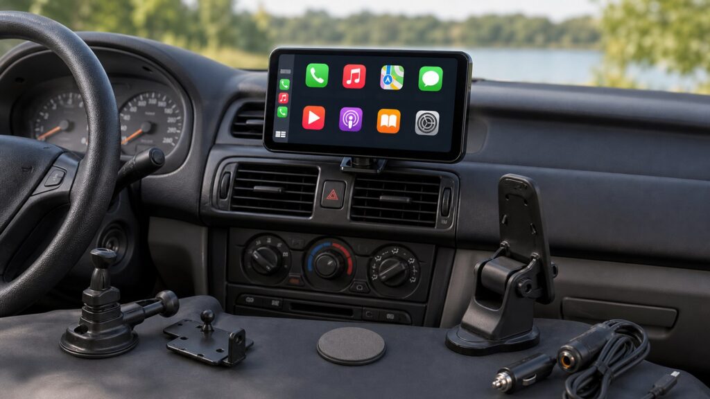 wireless carplay displays shopping setup for vehicle compatibility checks with practical vehicle-focused details