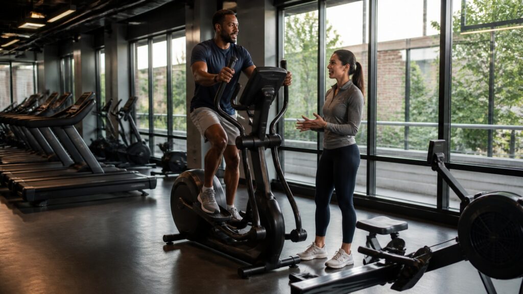 elliptical machines explainer hero image for Review Streets