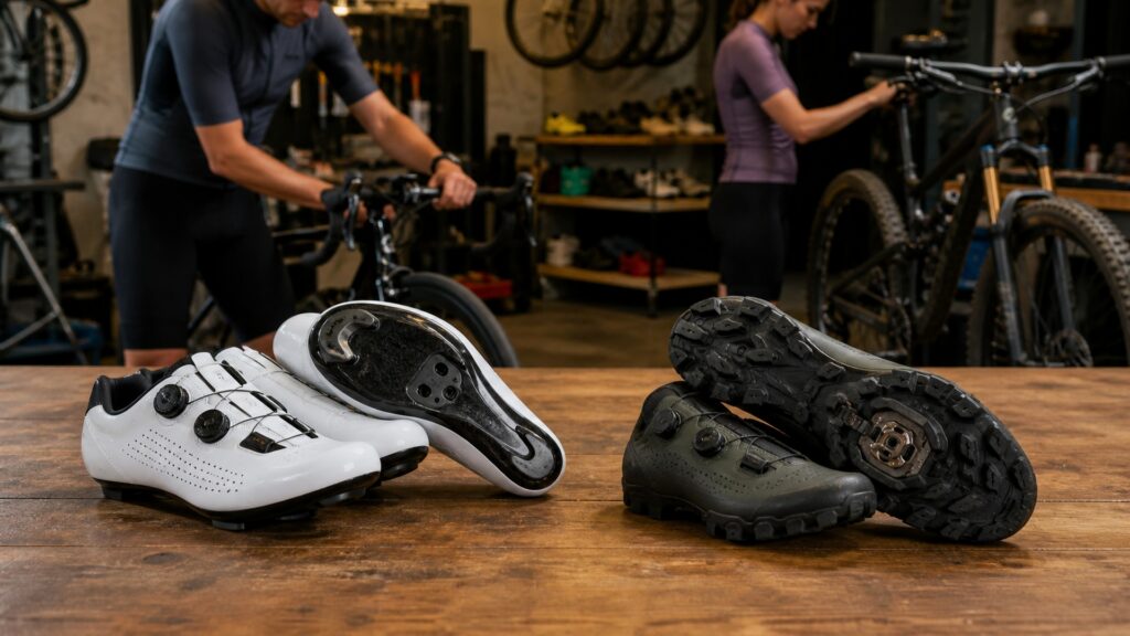 road cycling shoes explainer hero image for Review Streets