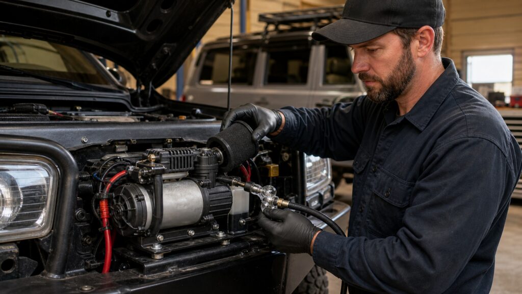 onboard air compressors explainer hero image for Review Streets