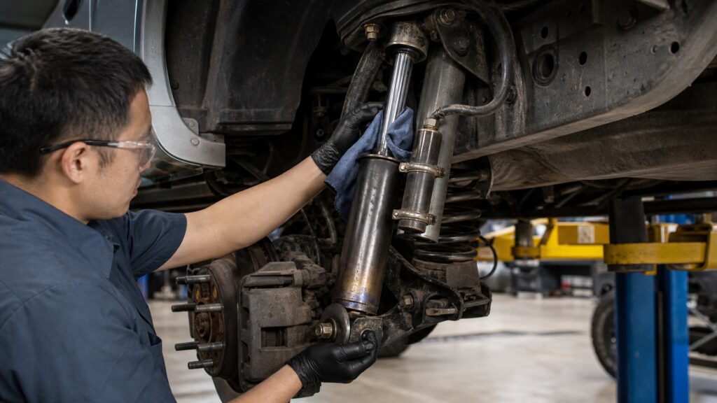 heavy duty shock absorbers explainer hero image for Review Streets