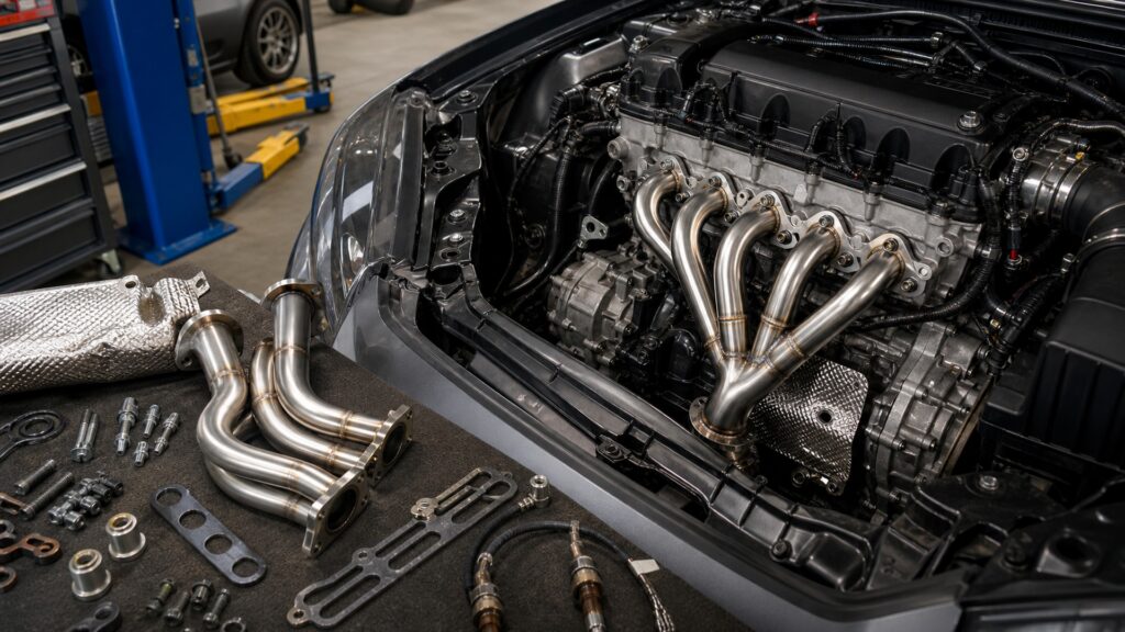 performance exhaust headers explainer hero image for Review Streets