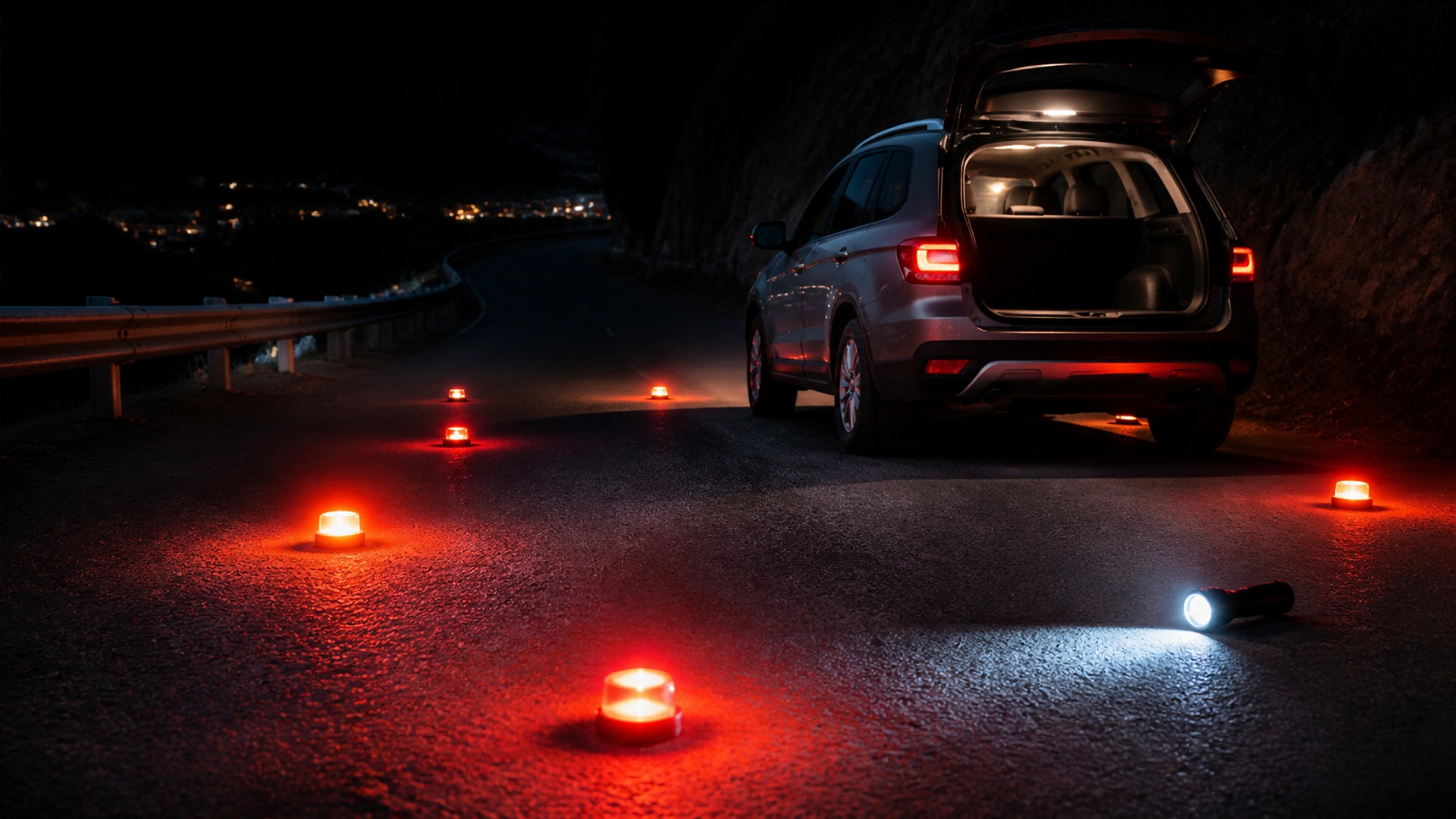 When to Use LED Road Flares Instead of Emergency Flashlights