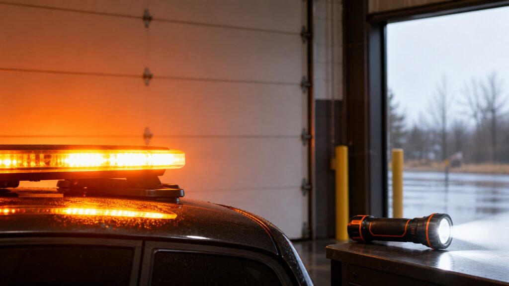 strobe warning lights explainer hero image for Review Streets