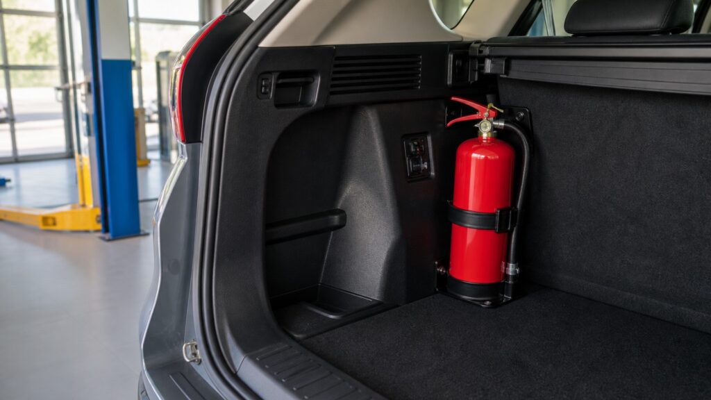 automotive fire extinguishers explainer hero image for Review Streets