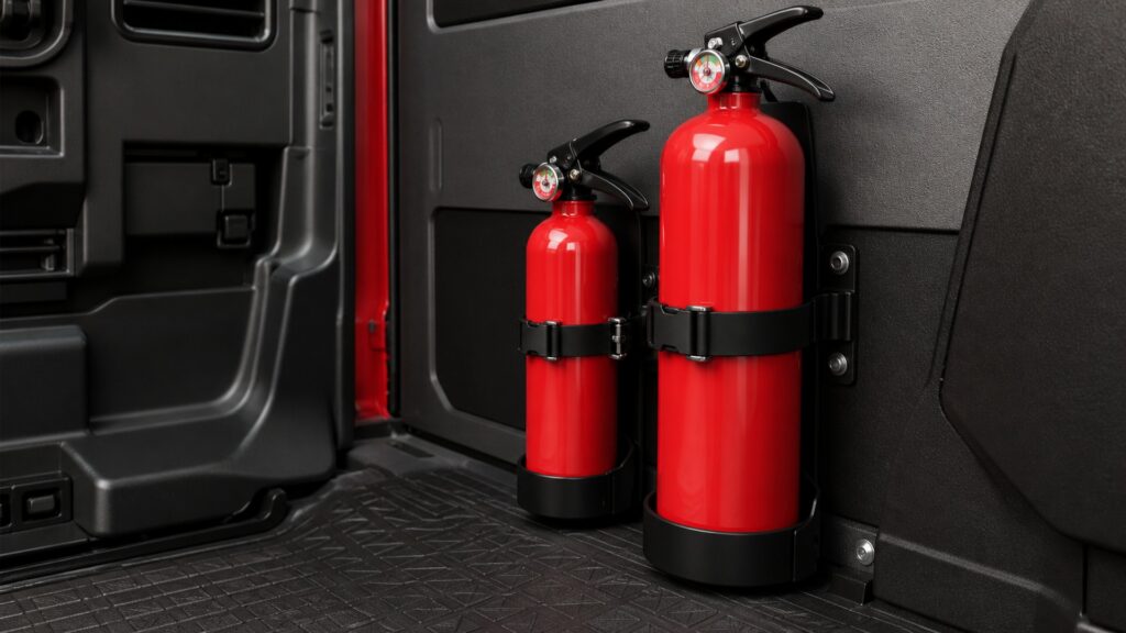 automotive fire extinguishers explainer hero image for Review Streets
