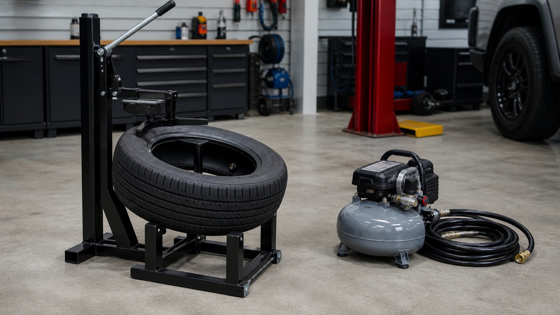 When to Use Tire Bead Breakers Instead of Portable Air Compressors