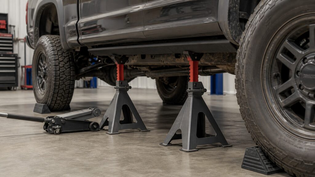 heavy duty jack stands explainer hero image for Review Streets