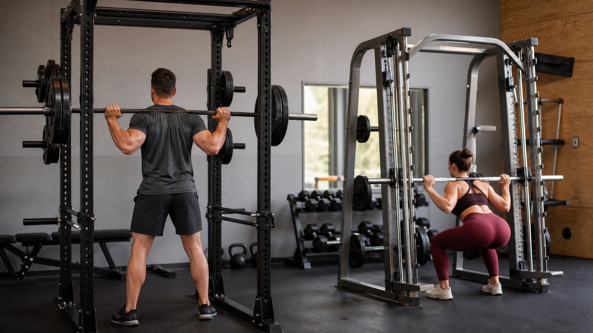 What Makes Power Racks & Squat Racks Different from Smith Machines