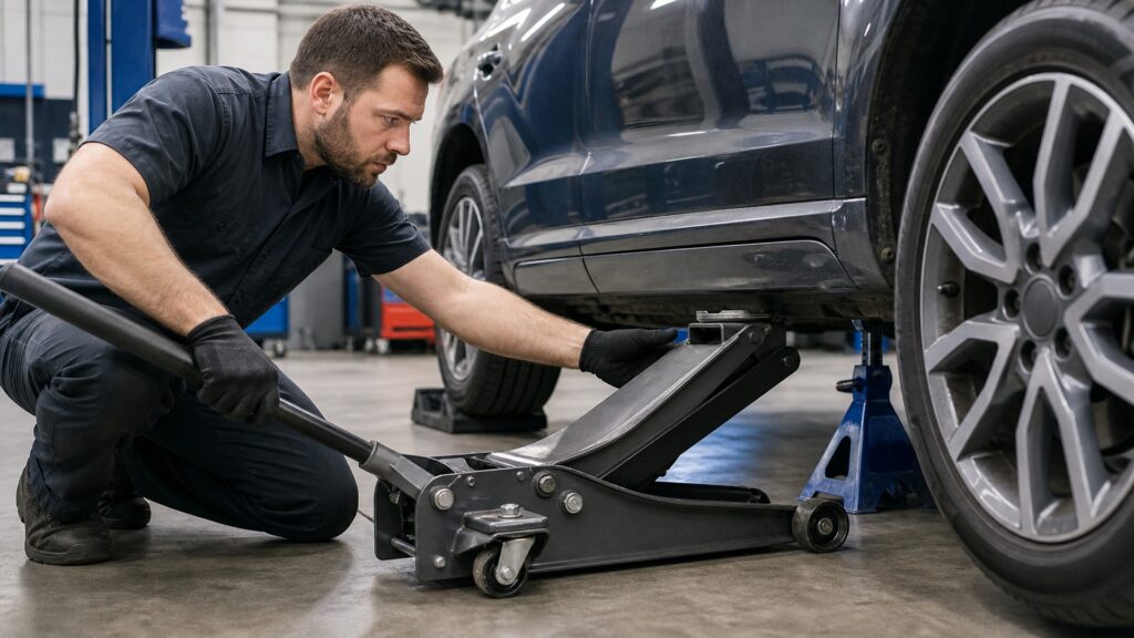 hydraulic floor jacks explainer hero image for Review Streets