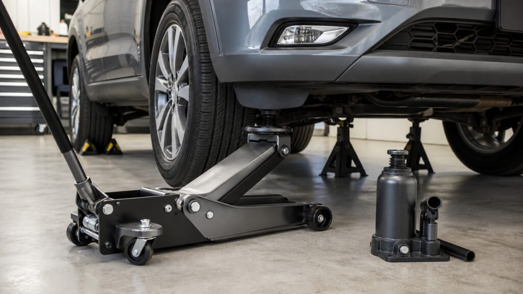 hydraulic floor jacks explainer hero image for Review Streets