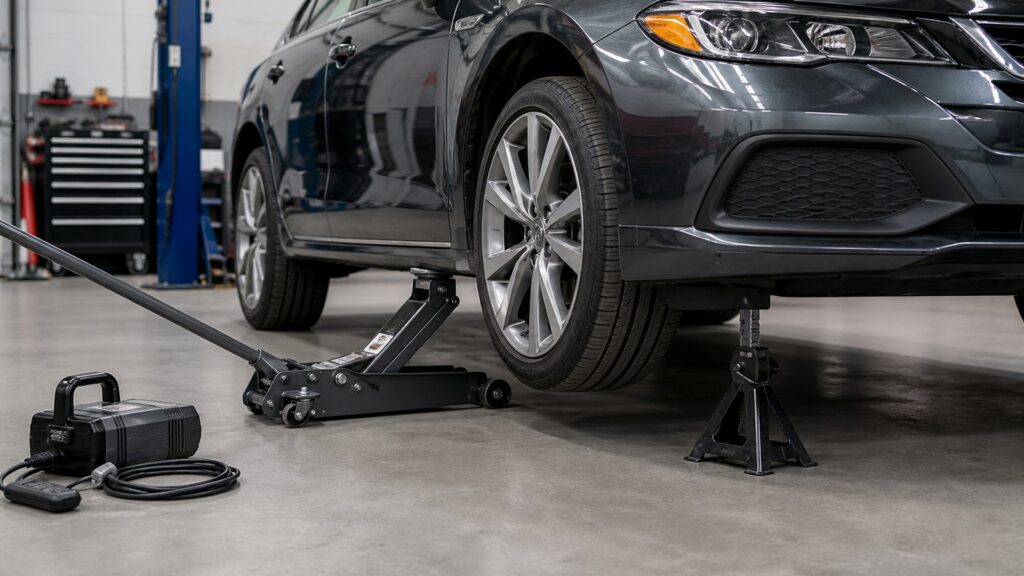 hydraulic floor jacks explainer hero image for Review Streets