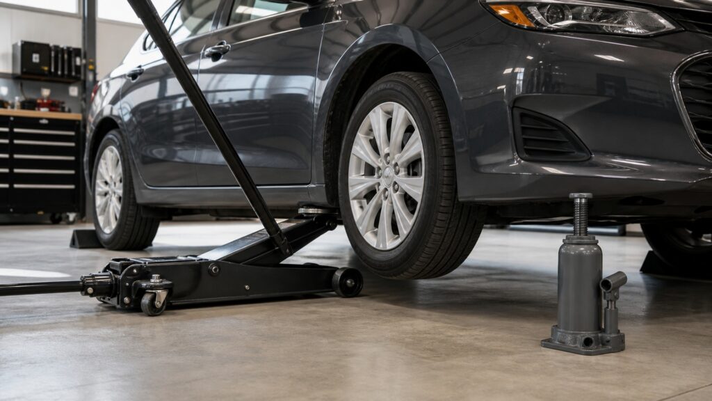 hydraulic floor jacks explainer hero image for Review Streets