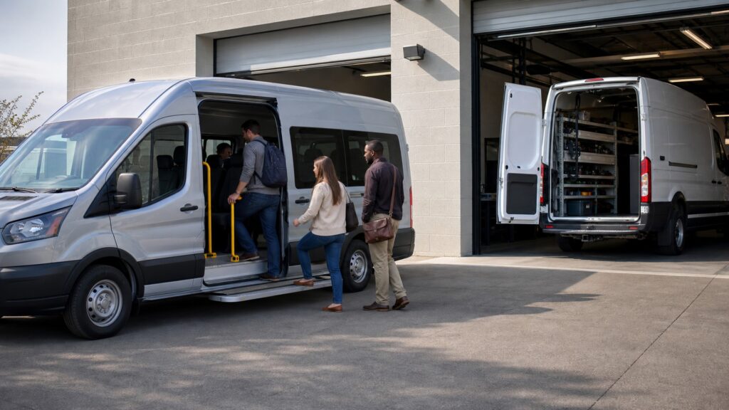 passenger vans explainer hero image for Review Streets